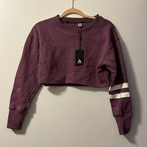 NWT RYDERWEAR cropped workout sweatshirt top